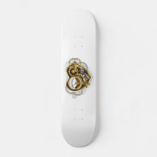 Steampunkherz mit Manometer Skateboard