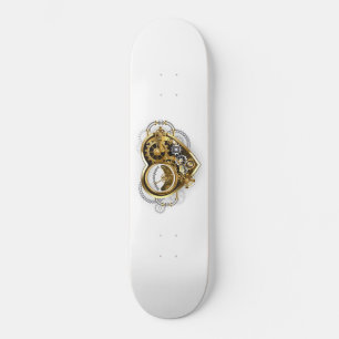 Steampunkherz mit Manometer Skateboard