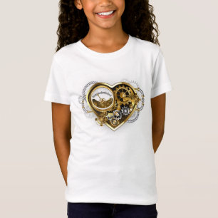 Steampunkherz mit Manometer T-Shirt
