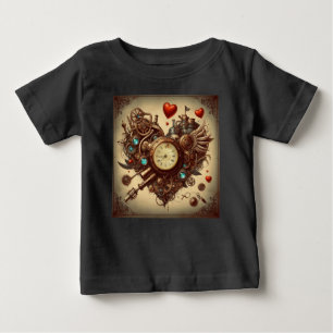 Steampunkherz/Valentinstag Baby T-shirt