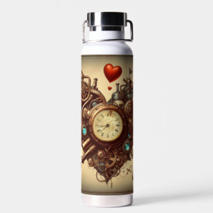 Steampunkherz/Valentinstag Trinkflasche