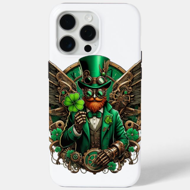 Steampunkklee am St. Patrick's Day Case-Mate iPhone Hülle (Rückseite)