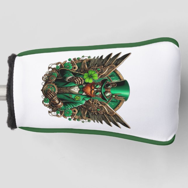 Steampunkklee am St. Patrick's Day Golf Headcover (Vorderseite)