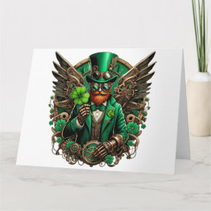 Steampunkklee am St. Patrick's Day Karte
