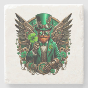 Steampunkklee am St. Patrick's Day Steinuntersetzer