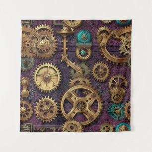 Steampunkmaschinen-Tapestry Wandteppich