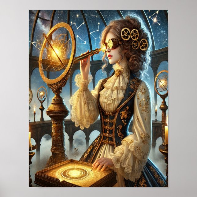 Steampunkposter 26, Der biomechanische Botaniker Poster (Vorne)