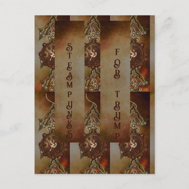 STEAMPUNKS FÜR TRUMP POSTKARTE (Vorderseite)