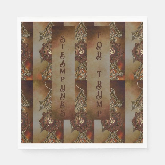 STEAMPUNKS FÜR TRUMP SERVIETTE (Vorderseite)