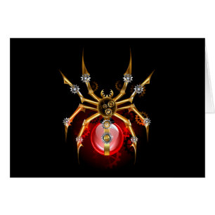 Steampunkspinne auf schwarz