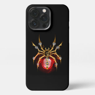 Steampunkspinne auf schwarz iPhone 13 pro hülle