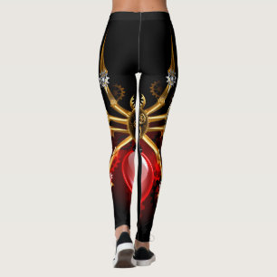 Steampunkspinne auf schwarz leggings