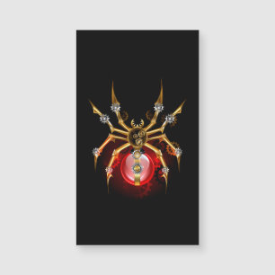 Steampunkspinne auf schwarz magnetkarte