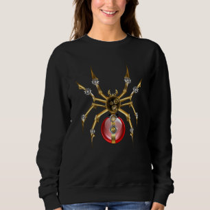 Steampunkspinne auf schwarz sweatshirt