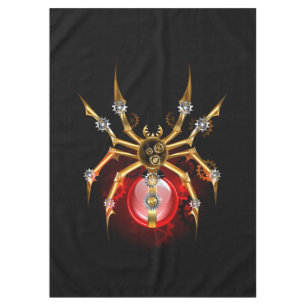 Steampunkspinne auf schwarz tischdecke