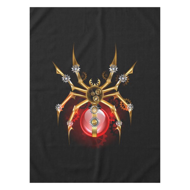 Steampunkspinne auf schwarz tischdecke (Vorderseite)