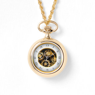 Steampunkuhr mit mechanischer Libelle Armbanduhr