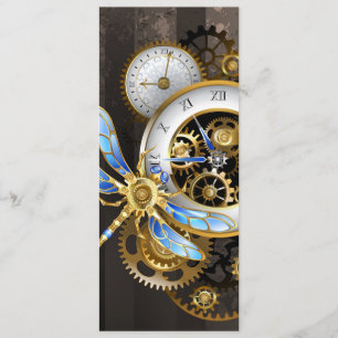 Steampunkuhr mit mechanischer Libelle Programm