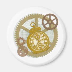Steampunkuhr und Geere Magnet