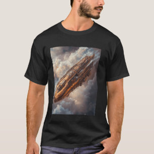 Steamputsche Luftschiff Saring Fantasy Art T-Shirt