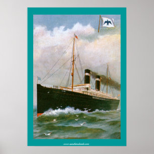 Steamschiff-Poster der Ankerlinie Poster