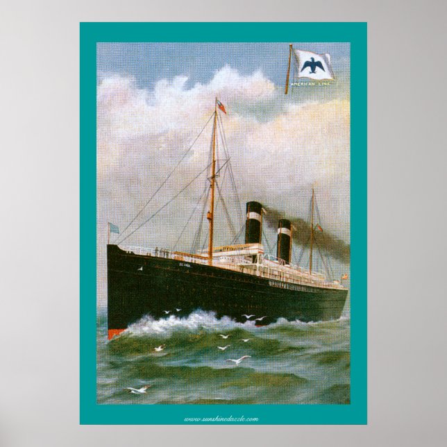 Steamschiff-Poster der Ankerlinie Poster (Vorne)