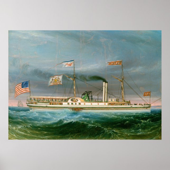 Steamship "Erie" - American Fine Art Poster (Vorne)