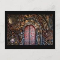 Steamtür-Postkarte
