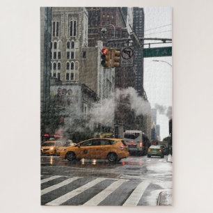 Steamy Day New York City NYC Yellow Taxi Cab Puzzle