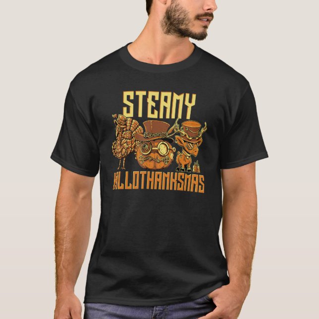 Steamy Hallothanksmas T-Shirt (Vorderseite)
