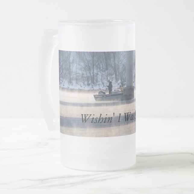 Steamy Winter Angelsee Tanycomo Mattierte Tasse (Vorderseite Links)