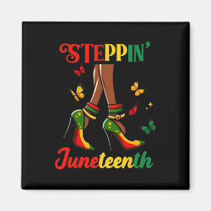 Stechen in den Juneteenth Afro Frau Black Girls Hi Magnet