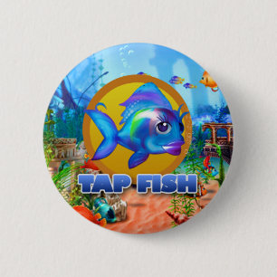 Stechen Sie Fischknopf an Button