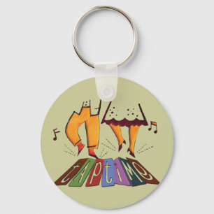 Stechen Sie Zeit an Schlüsselanhänger