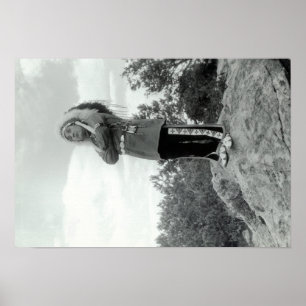 Stechen-Tu-Ka Posing, berühmter indischer Tenor Poster