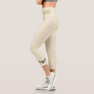 Stechen wie eine Biene Antike Creme Märchen Mädche Capri Leggings