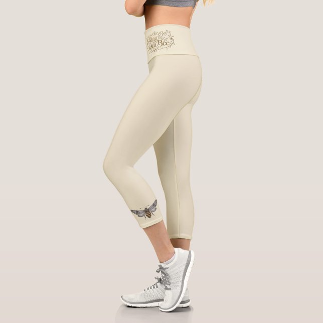 Stechen wie eine Biene Antike Creme Märchen Mädche Capri Leggings (Links)