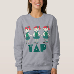 Stechend Tanzlehrer Redhead Girl Dancer Tapdancing Sweatshirt