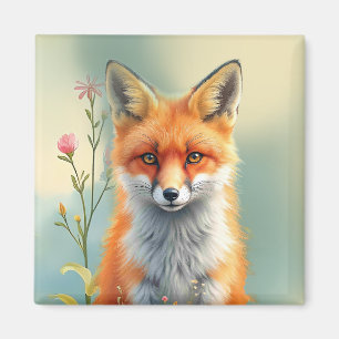 Stechende Augen eines schlauen roten Fuchses Magnet