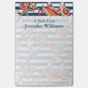 Stechfisch- und Streifenmuster  Name hinzufügen Post-it Klebezettel