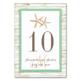 Stechfisch Whitewusch Wood Beach Tropical Wedding Tischnummer