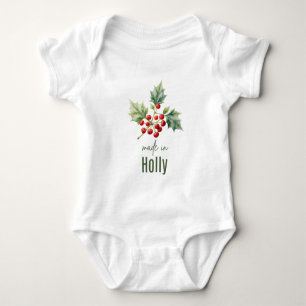 Stechpalme Geburtstags-Blume Flaches Dankeschön Baby Strampler