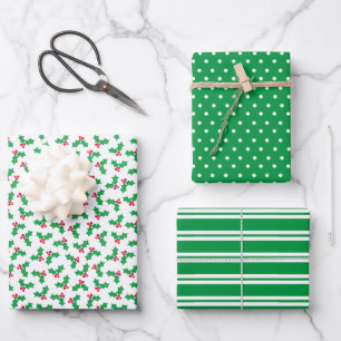 Stechpalme Geschenkpapier Set