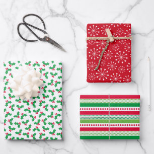 Stechpalme Geschenkpapier Set