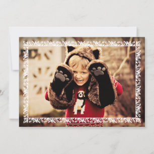 Stechpalme verlässt weißen feiertagskarte