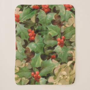 Stechpalmen-Beeren-Grün-Weihnachten-Festtage-Vinta Sherpadecke