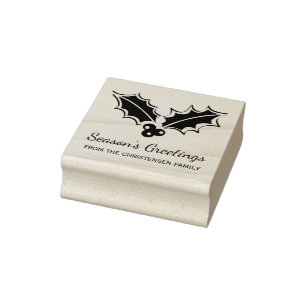 Stechpalmen-Beeren-kundenspezifisches Gummistempel