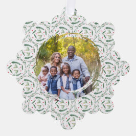 Stechpalmen-Beeren und -Zweige Papier-Ornament-Kar Ornament Karte