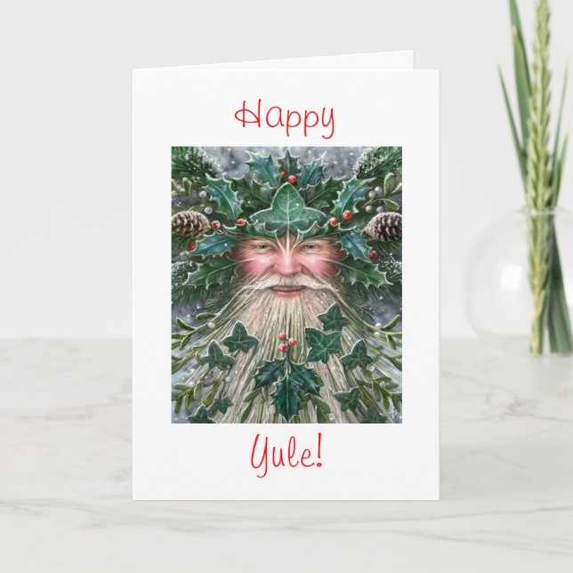 Stechpalmen-König Feiertagskarte (Vorderseite)