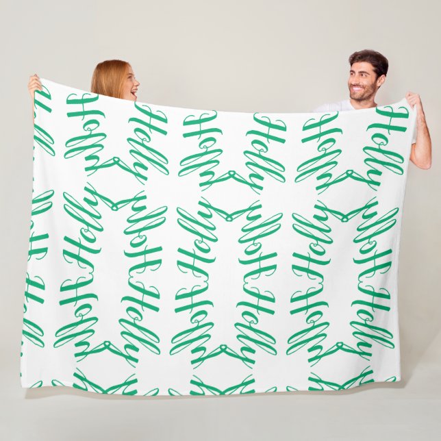 "Stechpalmen-" personalisierte Fleece-Decke Fleecedecke (Beispiel)